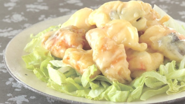 鮭のマヨネーズソース和えの画像