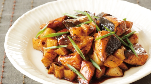 ぶりと冬野菜のコロコロバルサミコ酢炒めの画像