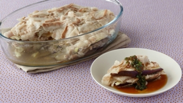 豚となすのレンチン蒸しの画像