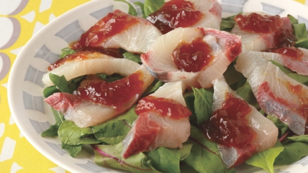 かんぱちと柑橘のジュレサラダの画像