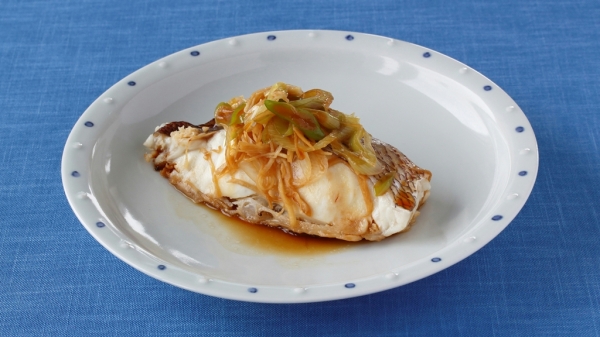レンジで！真鯛のねぎ蒸し中華風の画像