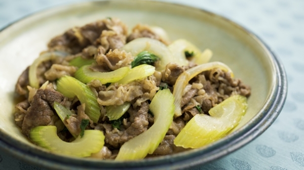 牛肉とセロリのサッと煮の画像