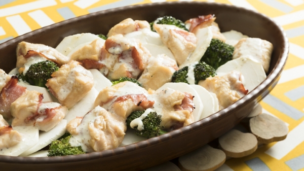 鶏ささみと冬野菜の焼きサラダの画像