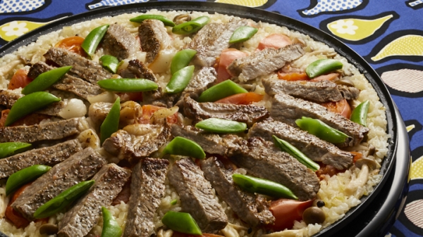 ステーキパエリアの画像