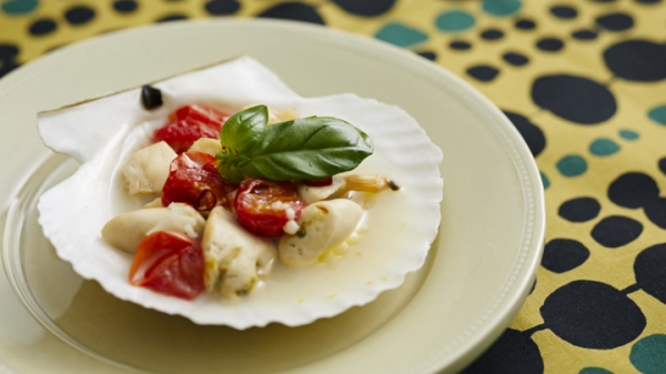 ほたて貝のミニアクアパッツァの画像