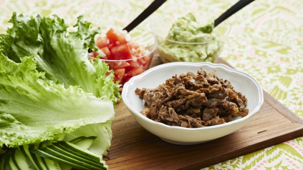 タコス風グリーンリーフロールの画像