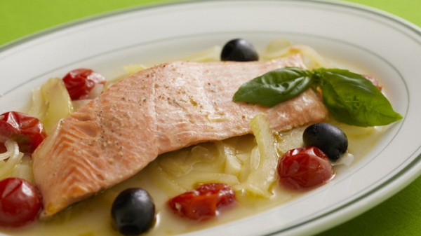 鮭のアクアパッツァ風の画像