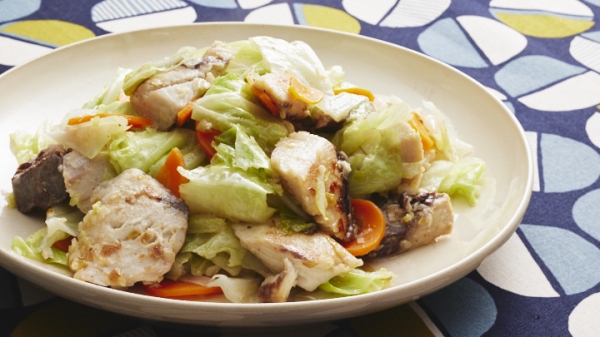 ぶりとキャベツのねぎ塩蒸しの画像