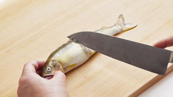 あゆのウロコの引き方の画像