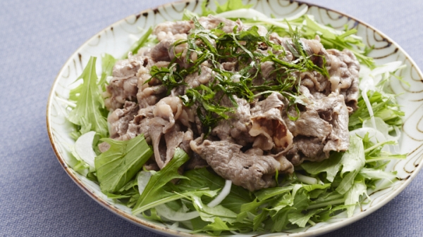 牛しゃぶのわさびドレッシングサラダの画像