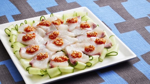 かんぱちの韓国風カルパッチョの画像