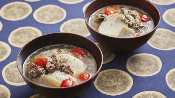 牛肉とミニトマトの洋風いも煮の画像