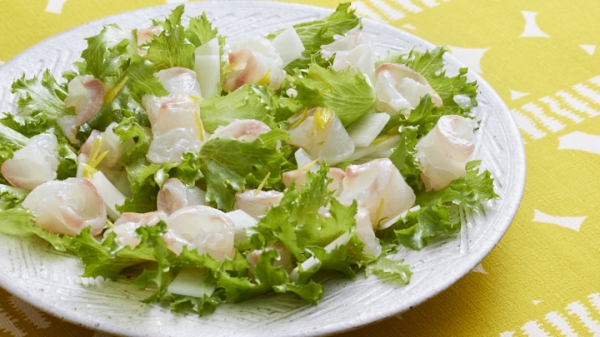 真鯛の塩麹漬け　ゆずドレッシングの画像