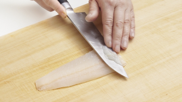 平目のそぎ切りの画像