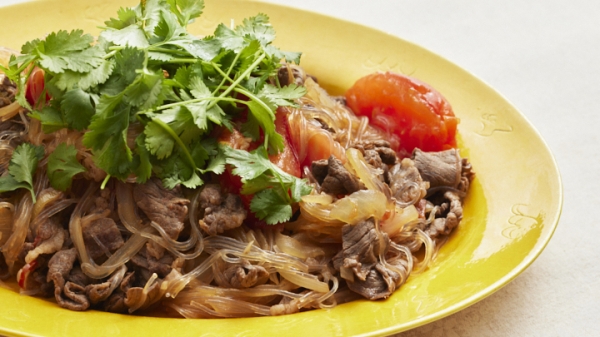 牛肉と春雨のサンバル風炒めの画像