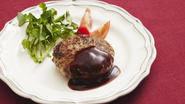 手切り牛肉のハンバーグの画像